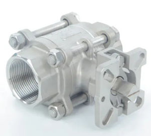 Pequeño acero inoxidable vávula de bola de 3 pedazos CL150 - presión CL600 con el postizo de montaje ISO5211
